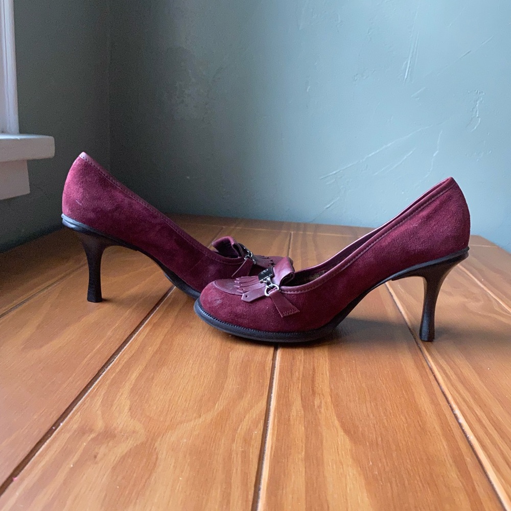 Gianni Bini heels, Penny loafer style, 3” heels, maroon, size 7 - Picture 5 of 16
